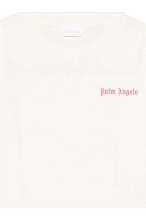 t-shirt in cotone panna PALM ANGELS KIDS | PGAA002S26JER003002